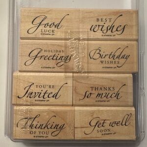 Stampin’ Up! “Sincere Salutions” Rubber set of 8